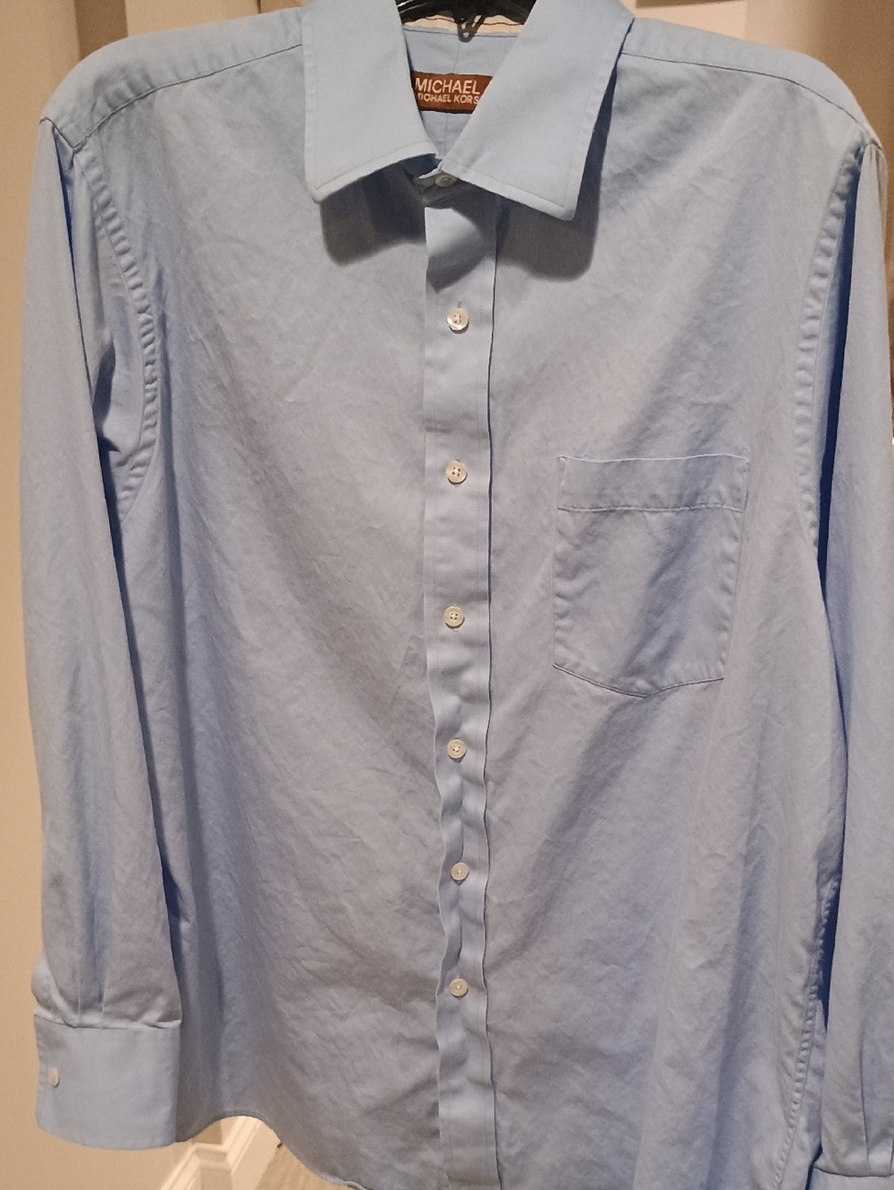 Michael Kors Light Blue Long-Sleeve Dress Shirt